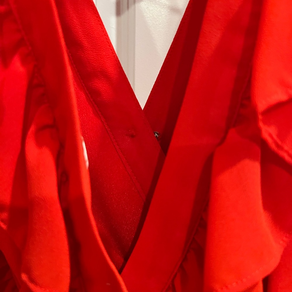 WAYF Red Ruffle Maxi Dress - Picture 4 of 6